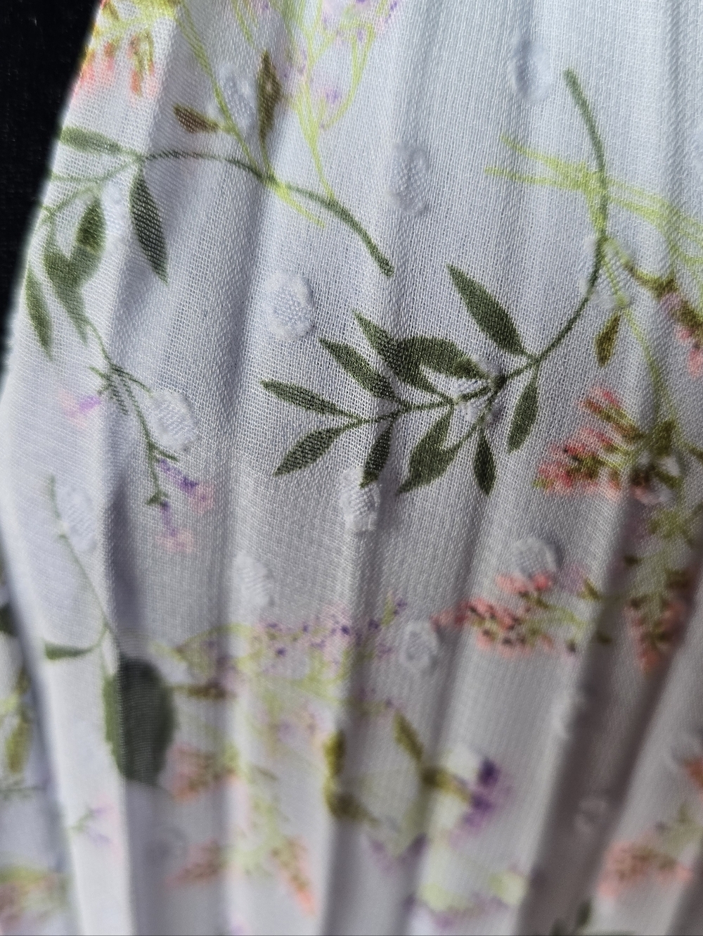 CeCe Light Blue Floral Pleated Halter Maxi Dress - Picture 6 of 7